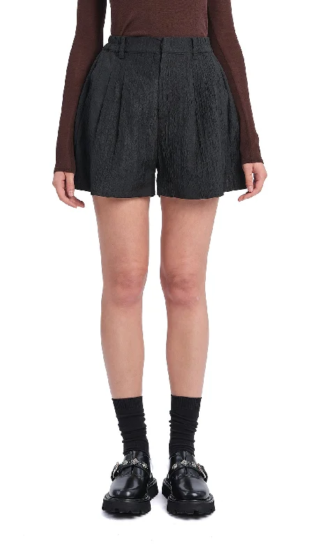 Cuffed Women Shorts for a Laid - Back and Trendy Look  Textured Short