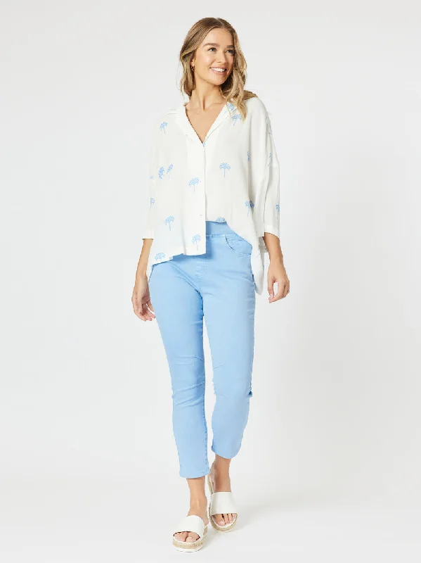 Women's winter - warm tight trousers Threadz Bella Strech Jean Blue