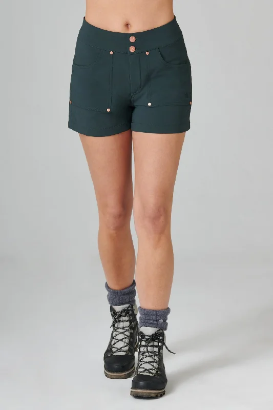 Plus Size Women Shorts with a Comfortable and Stylish Fit Trek Shorts - Forest Green Plus Size Women Shorts with a Comfortable and Stylish Fit Trek Shorts - Forest Green