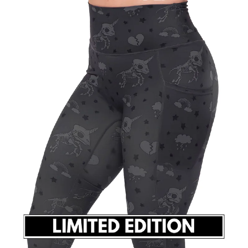 Women's size - 3XL tight trousers Unicorn Skulls Leggings