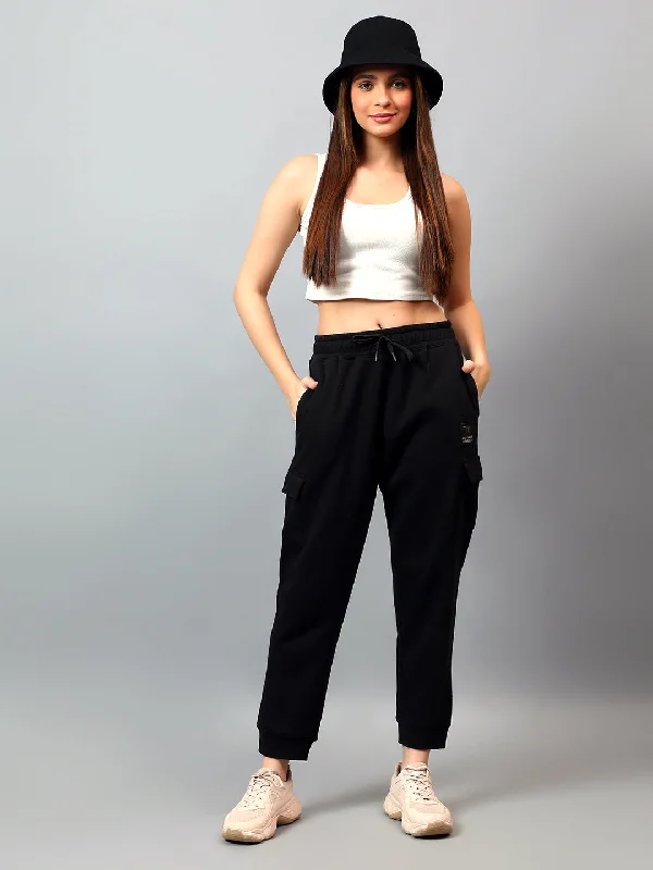 Women's Cropped Cargo Pants in Khaki with Multiple Pockets for a Practical and Fashionable Style Women's Black Solid Ankle Length Regular Fit Cargo Women's Cropped Cargo Pants in Khaki with Multiple Pockets for a Practical and Fashionable Style Women's Black Solid Ankle Length Regular Fit Cargo