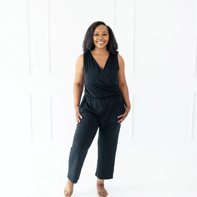 Women jumpsuits with geometric prints for a modern and contemporary aesthetic Women's Jumpsuit in Midnight Women jumpsuits with geometric prints for a modern and contemporary aesthetic Women's Jumpsuit in Midnight
