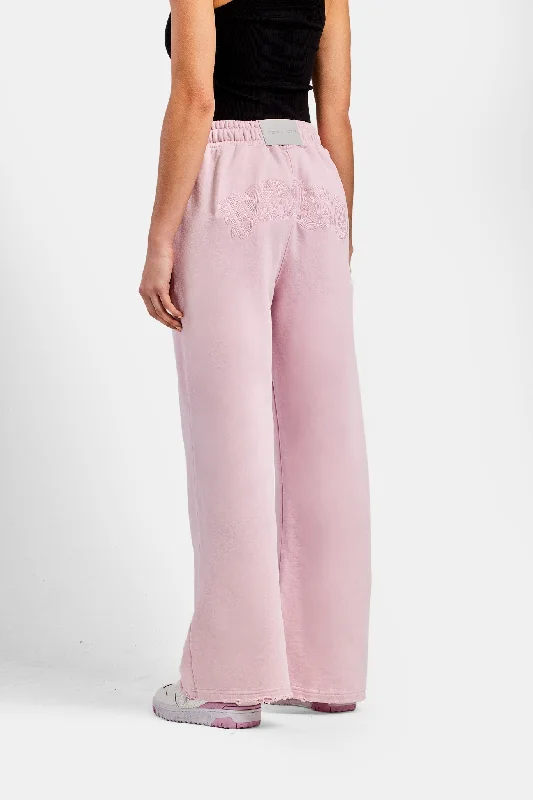 Printed Graphic Women's Sweatpants in Purple with Inspirational Quotes for a Motivating Look Womens Paraiso Embroidered Joggers - Pink Printed Graphic Women's Sweatpants in Purple with Inspirational Quotes for a Motivating Look Womens Paraiso Embroidered Joggers - Pink