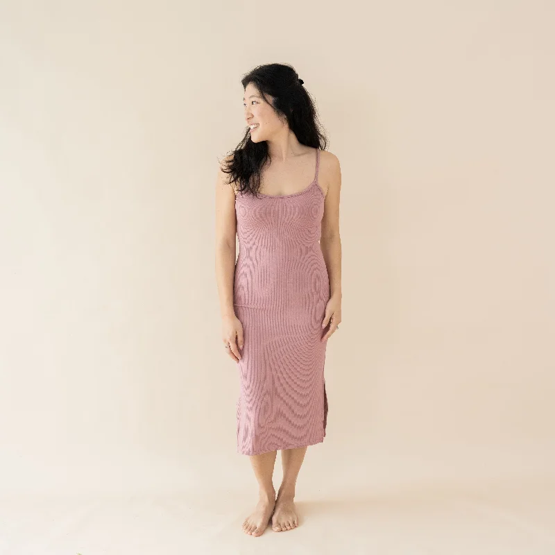 Women jumpsuits with tassel trims for a playful and fashionable touch Women's Ribbed Cami Dress in Dusty Rose Women jumpsuits with tassel trims for a playful and fashionable touch Women's Ribbed Cami Dress in Dusty Rose