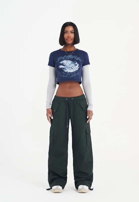 Plus Size Women's Drawstring - Waist Cargo Pants in Gray for a Relaxed and Casual Outfit Womens The Corps Cargo Trousers Pants - Green Plus Size Women's Drawstring - Waist Cargo Pants in Gray for a Relaxed and Casual Outfit Womens The Corps Cargo Trousers Pants - Green