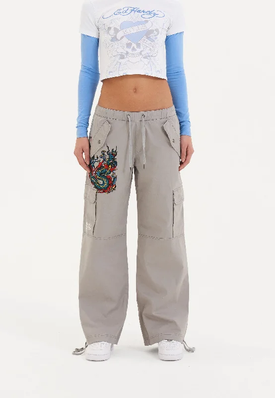 Women's Cargo Pants with Adjustable Cuffs in Mustard Yellow for a Versatile and Trendy Look Womens Twisted Dragon Cargo Pants Trousers - Grey Women's Cargo Pants with Adjustable Cuffs in Mustard Yellow for a Versatile and Trendy Look Womens Twisted Dragon Cargo Pants Trousers - Grey