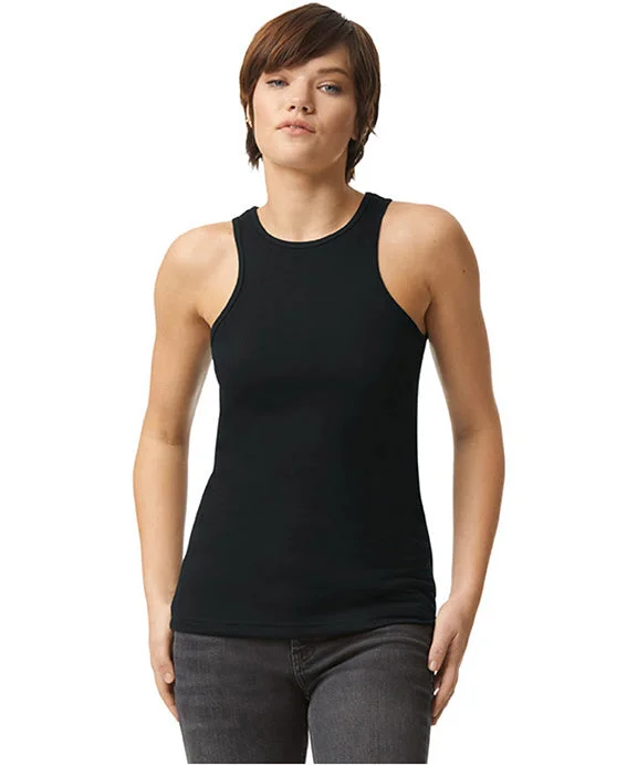 Plus Size Women's Ruffled Hem Tank Tops with Floral Prints 101CVC - American Apparel Ladies CVC Racerback Tank Top | Black Plus Size Women's Ruffled Hem Tank Tops with Floral Prints 101CVC - American Apparel Ladies CVC Racerback Tank Top | Black