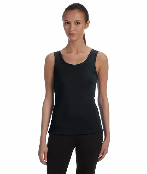 V - Neck Women's Moisture - Wicking Tank Tops for Running 1080 - Bella + Canvas Ladies Stretch Rib Tank Top | Black V - Neck Women's Moisture - Wicking Tank Tops for Running 1080 - Bella + Canvas Ladies Stretch Rib Tank Top | Black