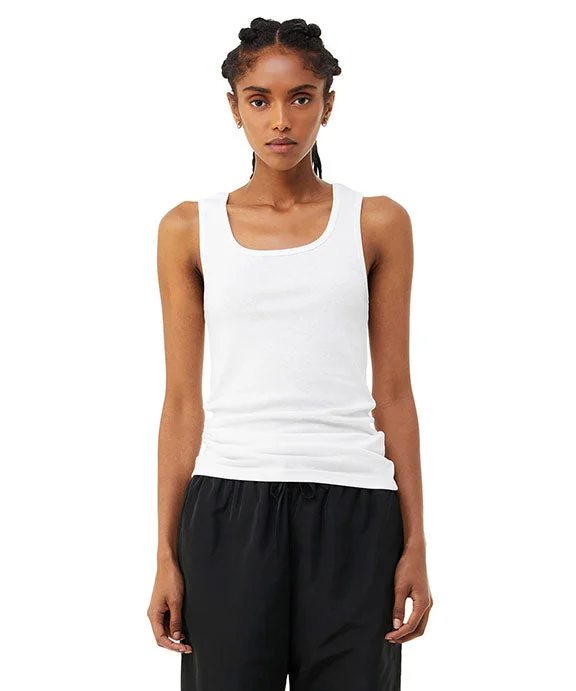 One - Shoulder Women's Rayon Blend Tank Tops for a Flowy Look 1081 - Bella + Canvas Ladies Micro Ribbed Tank Top | Solid White Blend One - Shoulder Women's Rayon Blend Tank Tops for a Flowy Look 1081 - Bella + Canvas Ladies Micro Ribbed Tank Top | Solid White Blend