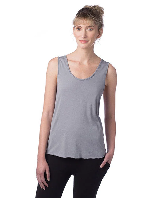 Women's Spaghetti Strap Tank Tops with Geometric Patterns  4460HM - Alternative Ladies Modal Tri-Blend Racer Tank Top | Nickel