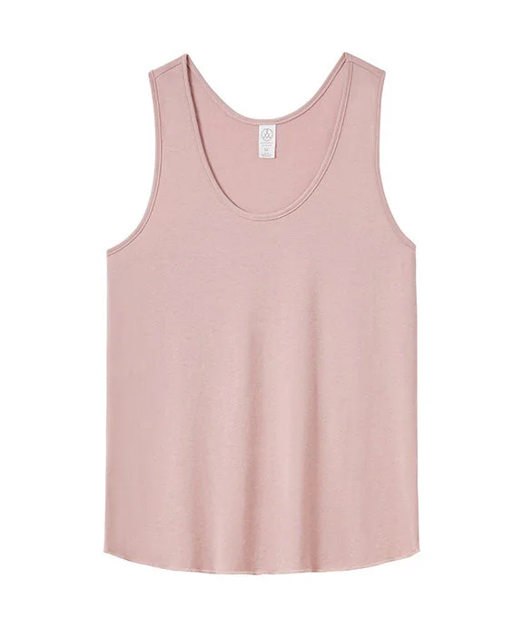 Scoop Neck Women's Linen Blend Tank Tops for Summer  4460HM - Alternative Ladies Modal Tri-Blend Racer Tank Top | Rose Quartz