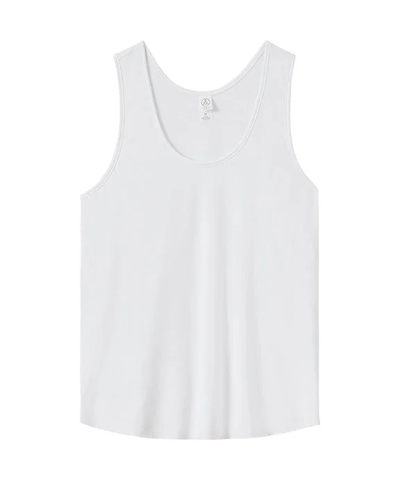 Square Neck Women's Organic Cotton Tank Tops in Earth Tones  4460HM - Alternative Ladies Modal Tri-Blend Racer Tank Top | White