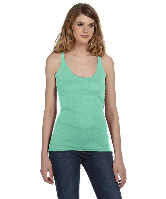 Plus Size Women's Embroidered Tank Tops in Boho Styles 8430 - Bella + Canvas Ladies Triblend Racerback Tank Top | Green Triblend Plus Size Women's Embroidered Tank Tops in Boho Styles 8430 - Bella + Canvas Ladies Triblend Racerback Tank Top | Green Triblend
