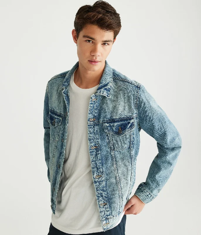 Ripped Denim Top for a Rebellious Fashion Statement Aeropostale Denim Trucker Jacket Ripped Denim Top for a Rebellious Fashion Statement Aeropostale Denim Trucker Jacket