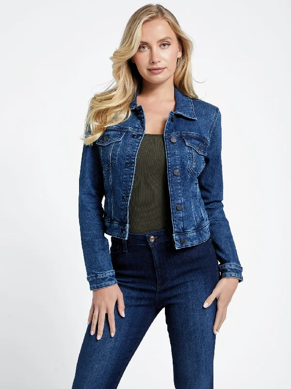 Women's quilted puffer jackets in a cropped silhouette for a modern twist Anna Denim Jacket Women's quilted puffer jackets in a cropped silhouette for a modern twist Anna Denim Jacket