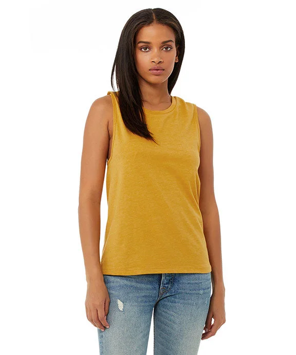 Plus Size Women's Puff - Sleeve Tank Tops in Pastel Hues B6003 - Bella + Canvas Ladies Jersey Muscle Tank Top | Heather Mustard Plus Size Women's Puff - Sleeve Tank Tops in Pastel Hues B6003 - Bella + Canvas Ladies Jersey Muscle Tank Top | Heather Mustard