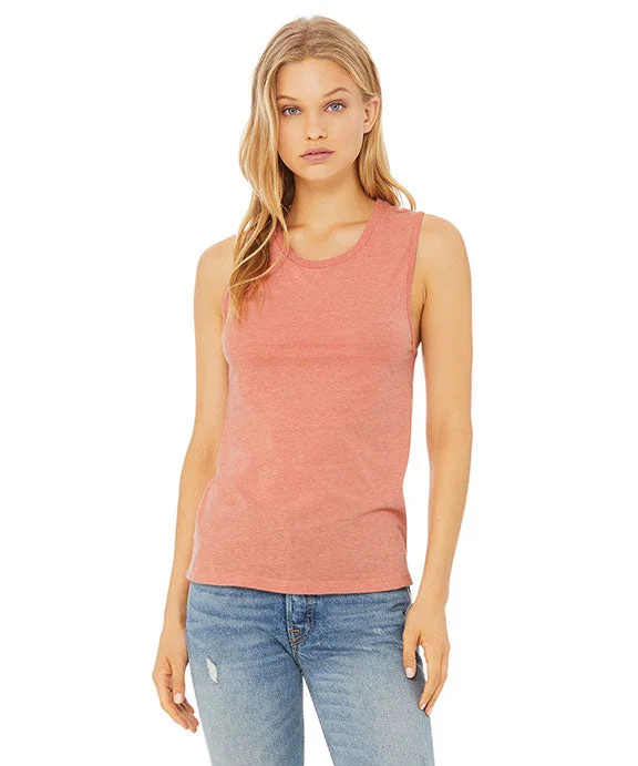 Women's Button - Down Tank Tops in Striped Patterns B6003 - Bella + Canvas Ladies Jersey Muscle Tank Top | Heather Sunset Women's Button - Down Tank Tops in Striped Patterns B6003 - Bella + Canvas Ladies Jersey Muscle Tank Top | Heather Sunset