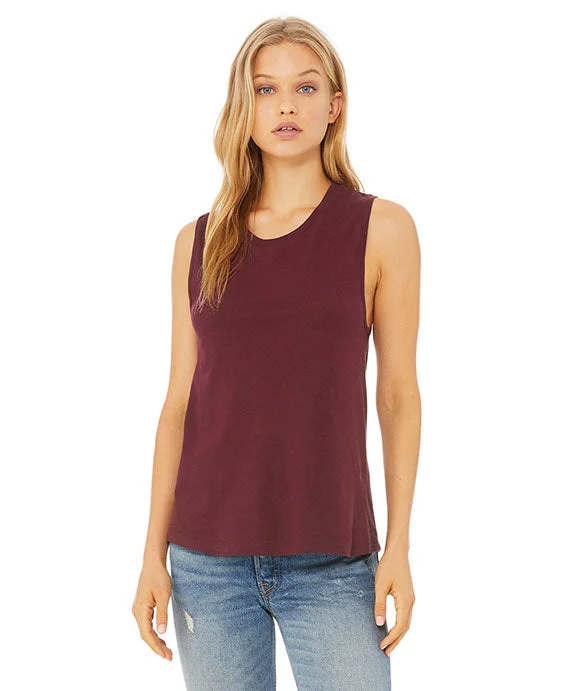 Crew Neck Women's Sustainable Tank Tops Made from Recycled Materials B6003 - Bella + Canvas Ladies Jersey Muscle Tank Top | Maroon Crew Neck Women's Sustainable Tank Tops Made from Recycled Materials B6003 - Bella + Canvas Ladies Jersey Muscle Tank Top | Maroon