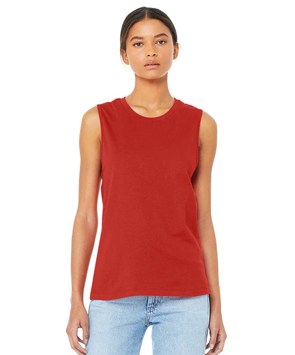 Scoop Neck Women's Linen Blend Tank Tops for Summer B6003 - Bella + Canvas Ladies Jersey Muscle Tank Top | Red Scoop Neck Women's Linen Blend Tank Tops for Summer B6003 - Bella + Canvas Ladies Jersey Muscle Tank Top | Red
