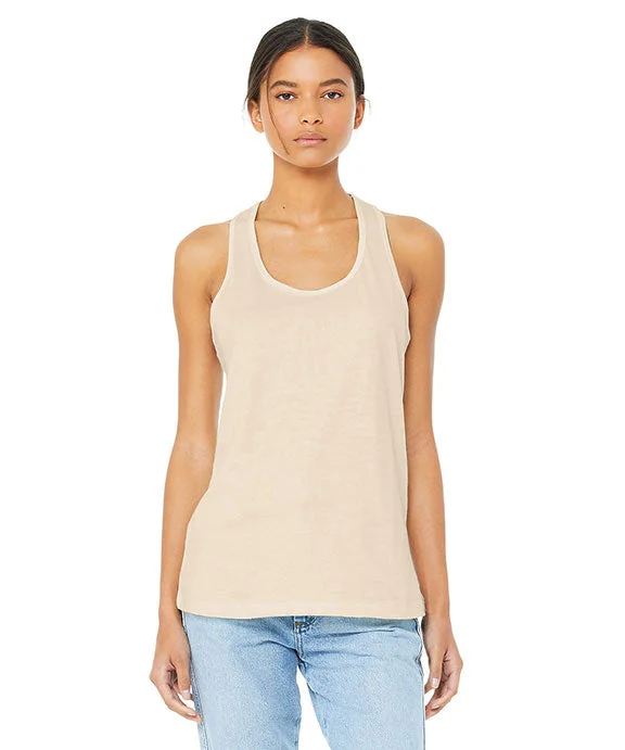 Crew Neck Women's Sustainable Tank Tops Made from Recycled Materials B6008 - Bella + Canvas Ladies Jersey Racerback Tank Top | Natural Crew Neck Women's Sustainable Tank Tops Made from Recycled Materials B6008 - Bella + Canvas Ladies Jersey Racerback Tank Top | Natural