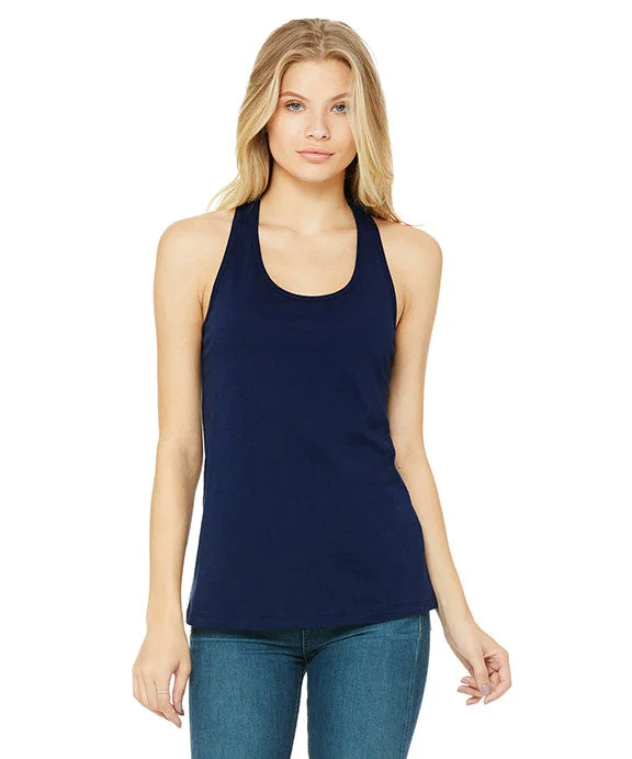Plus Size Women's Side - Slit Tank Tops in Metallic Shades B6008 - Bella + Canvas Ladies Jersey Racerback Tank Top | Navy Plus Size Women's Side - Slit Tank Tops in Metallic Shades B6008 - Bella + Canvas Ladies Jersey Racerback Tank Top | Navy