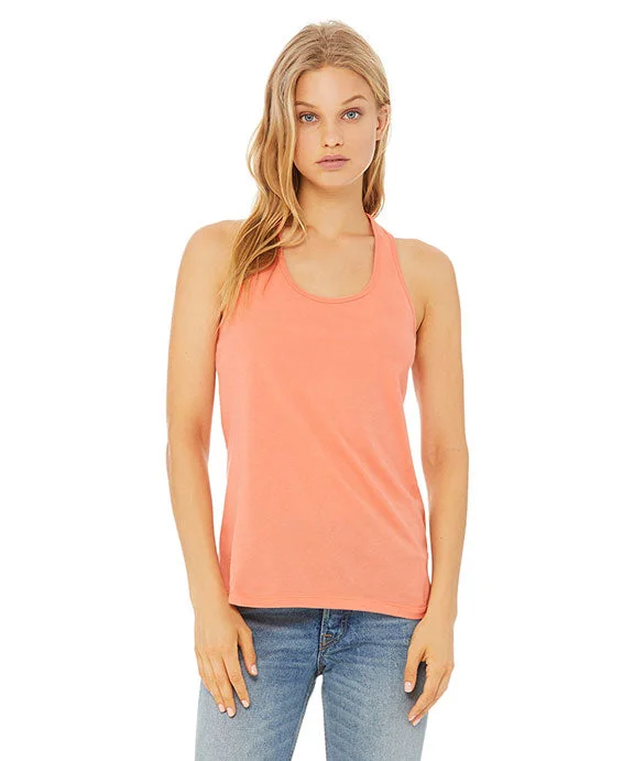 Women's Spaghetti Strap Tank Tops with Geometric Patterns B6008 - Bella + Canvas Ladies Jersey Racerback Tank Top | Sunset Women's Spaghetti Strap Tank Tops with Geometric Patterns B6008 - Bella + Canvas Ladies Jersey Racerback Tank Top | Sunset