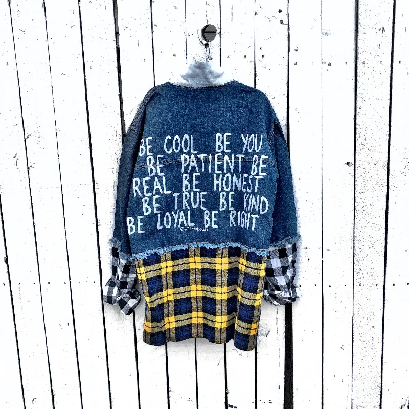 Women's military - style jackets with epaulets for a tough and fashionable appearance 'BE COOL' DENIM JACKET Women's military - style jackets with epaulets for a tough and fashionable appearance 'BE COOL' DENIM JACKET