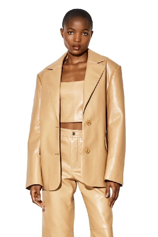 Women's Peplum Blazers in Emerald Green for a Stylish Work Attire Charlie Oversized Blazer - Camel Women's Peplum Blazers in Emerald Green for a Stylish Work Attire Charlie Oversized Blazer - Camel