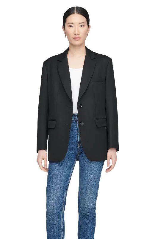 Single - Breasted Women's Linen Blend Blazers in Earth Tones for Casual Wear Classic Blazer - Black Single - Breasted Women's Linen Blend Blazers in Earth Tones for Casual Wear Classic Blazer - Black
