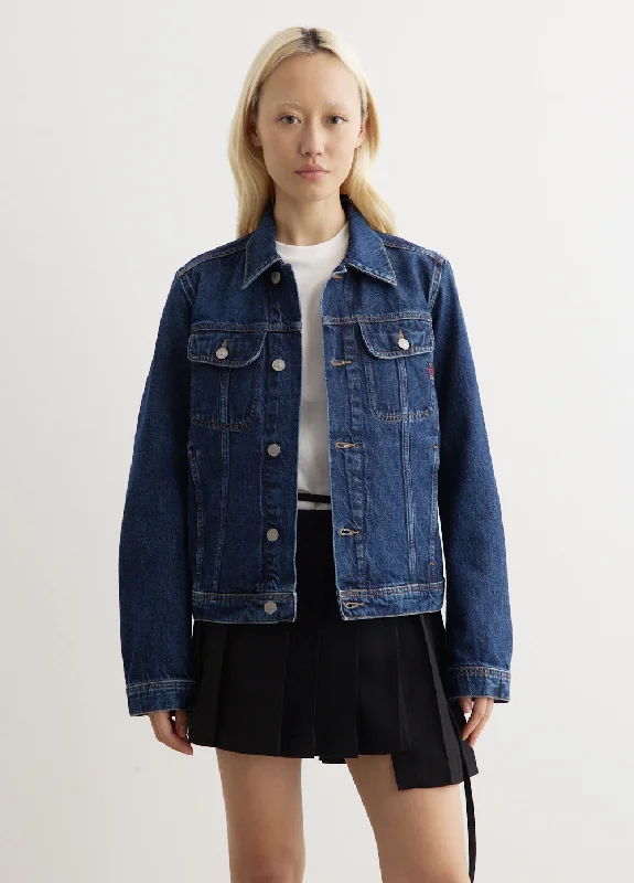 Women's moto jackets with a lace - up front for a unique and stylish touch De-Bonny Giacca Fitted Denim Jacket Women's moto jackets with a lace - up front for a unique and stylish touch De-Bonny Giacca Fitted Denim Jacket