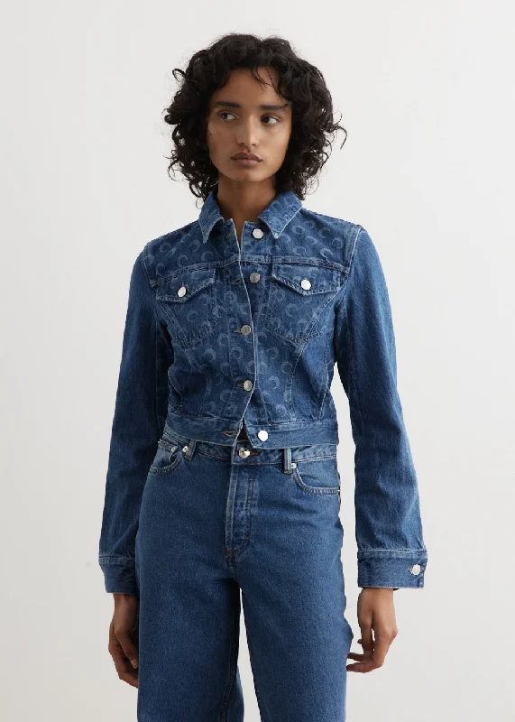 Fringed Denim Top with a Bohemian Flair Deadstock Denim Boxy Jacket
