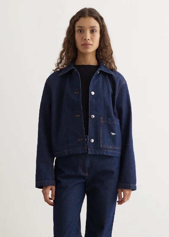  Denim Cropped Jacket