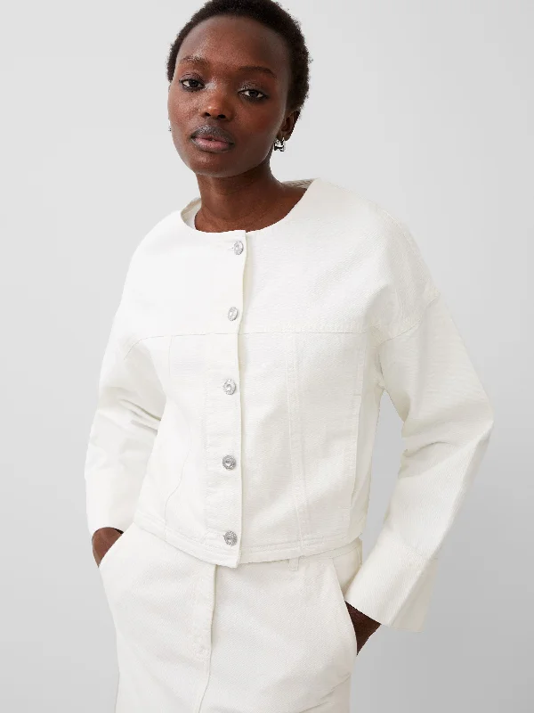 Denim Top with a Metallic Accent for a Shiny Look Denver Denim Relaxed Wide Sleeve Jacket Denim Top with a Metallic Accent for a Shiny Look Denver Denim Relaxed Wide Sleeve Jacket