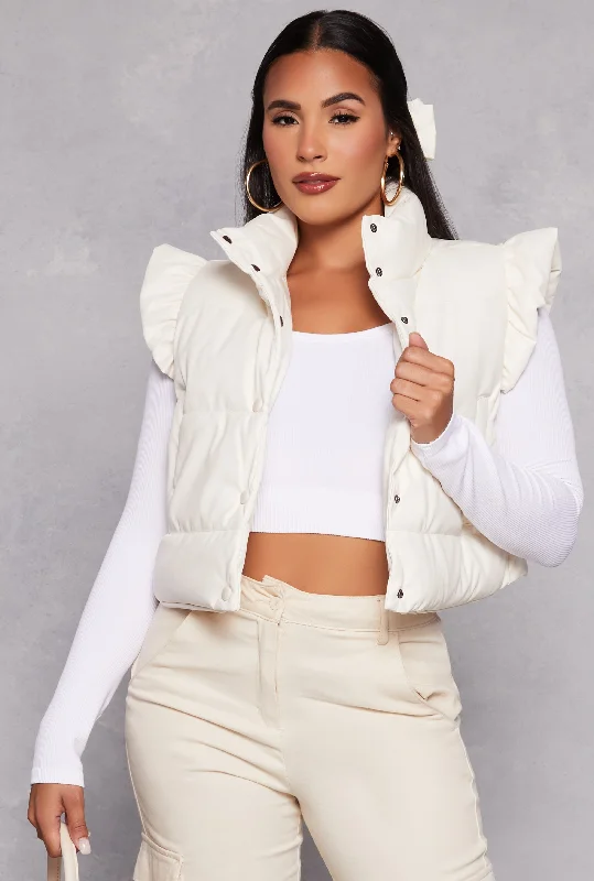 Women's leather leather hobo bags with a slouchy shape Almost Famous Faux Leather Puffer Vest Women's leather leather hobo bags with a slouchy shape Almost Famous Faux Leather Puffer Vest
