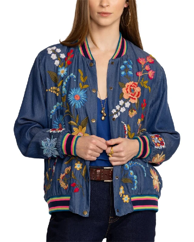 Women's Tailored Stretch Blazers in Navy Blue for Business Meetings Johnny Was Dionne Jacket Women's Tailored Stretch Blazers in Navy Blue for Business Meetings Johnny Was Dionne Jacket