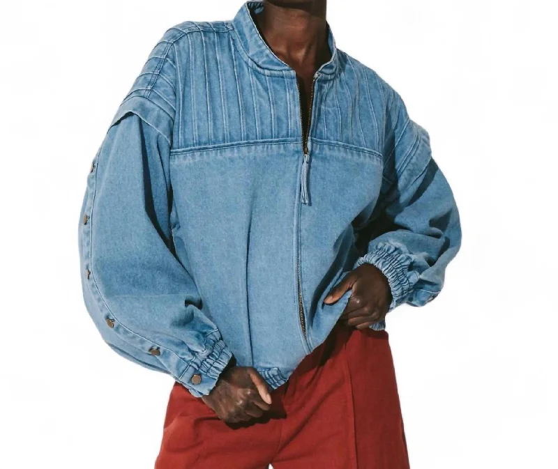 Oversized Denim Top for a Relaxed and Casual Vibe Keaton Jacket In Denim