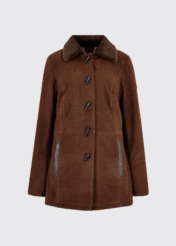 Women's leather leather jumpsuits with a wide - leg silhouette Clarke Leather Jacket - Walnut Women's leather leather jumpsuits with a wide - leg silhouette Clarke Leather Jacket - Walnut