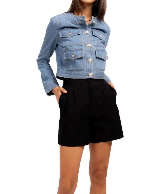 Ripped Denim Top for a Rebellious Fashion Statement Liam Jacket In Denim
