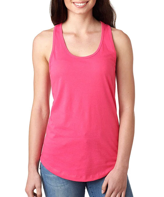 Halter Neck Women's Modal Blend Tank Tops for Comfort  N1533 - Next Level Ladies Ideal Racerback Tank Top | Hot Pink