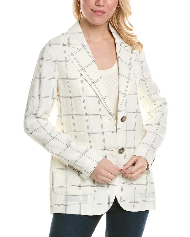 Single - Breasted Women's Corduroy Blazers in Mustard Yellow for an Autumn Vibe Peserico Linen Jacket Single - Breasted Women's Corduroy Blazers in Mustard Yellow for an Autumn Vibe Peserico Linen Jacket