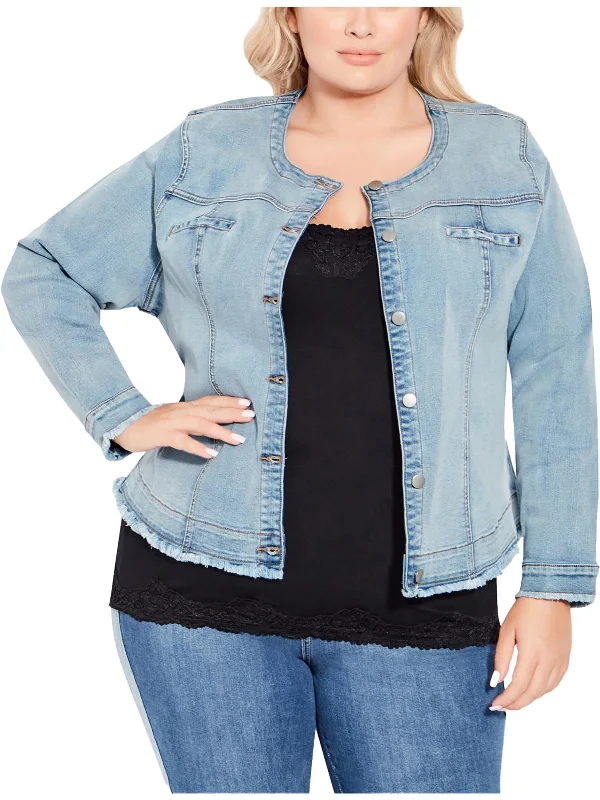 Women's shearling - lined suede jackets for ultimate warmth and luxury Plus Deenie Womens Denim Short Denim Jacket Women's shearling - lined suede jackets for ultimate warmth and luxury Plus Deenie Womens Denim Short Denim Jacket