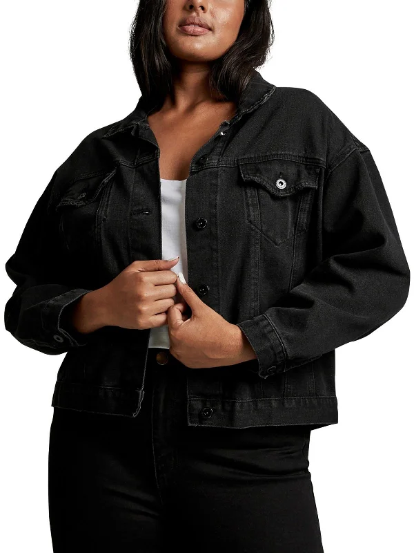 Women's cropped down jackets in bold colors for a sporty and fashionable winter outfit Plus Womens Cotton Cropped Denim Jacket Women's cropped down jackets in bold colors for a sporty and fashionable winter outfit Plus Womens Cotton Cropped Denim Jacket
