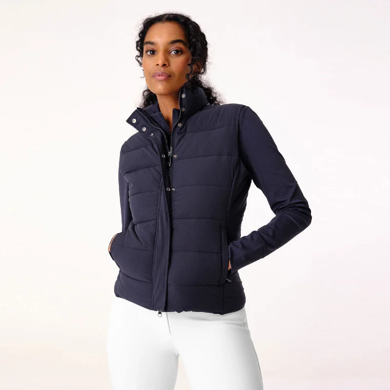 Water - Resistant Women's Nylon Waistcoat in Black for Outdoor Adventures in Wet Conditions PS of Sweden Ladies Joan Padded Vest 