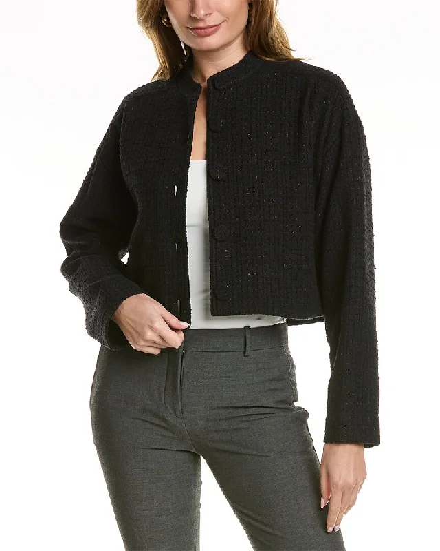 Single - Breasted Women's Corduroy Blazers in Mustard Yellow for an Autumn Vibe Rebecca Taylor Winter Tweed Jacket Single - Breasted Women's Corduroy Blazers in Mustard Yellow for an Autumn Vibe Rebecca Taylor Winter Tweed Jacket