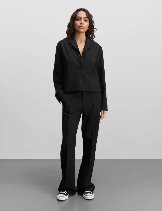 Plus Size Women's Sequin - Embellished Blazers in Silver for a Glamorous Party Recycled Sportina Vigdis Jacket, Black Plus Size Women's Sequin - Embellished Blazers in Silver for a Glamorous Party Recycled Sportina Vigdis Jacket, Black