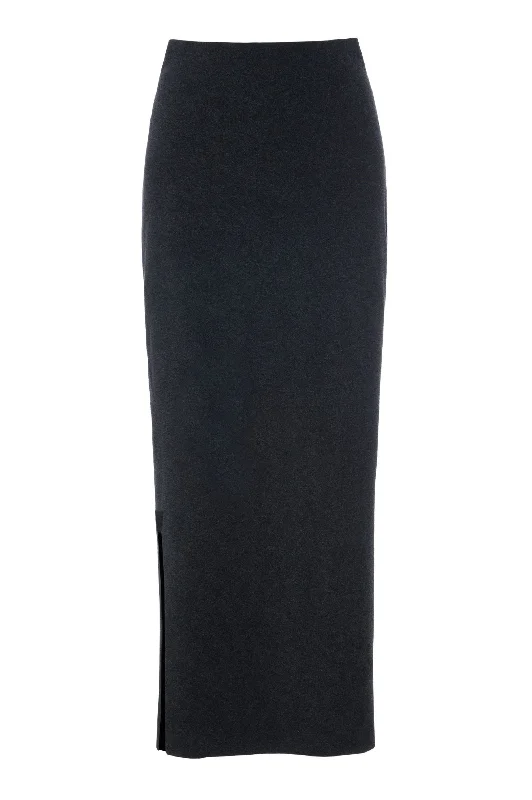 Skirts for a picnic SKIRT LONG - 3227 - SOFT BLACK