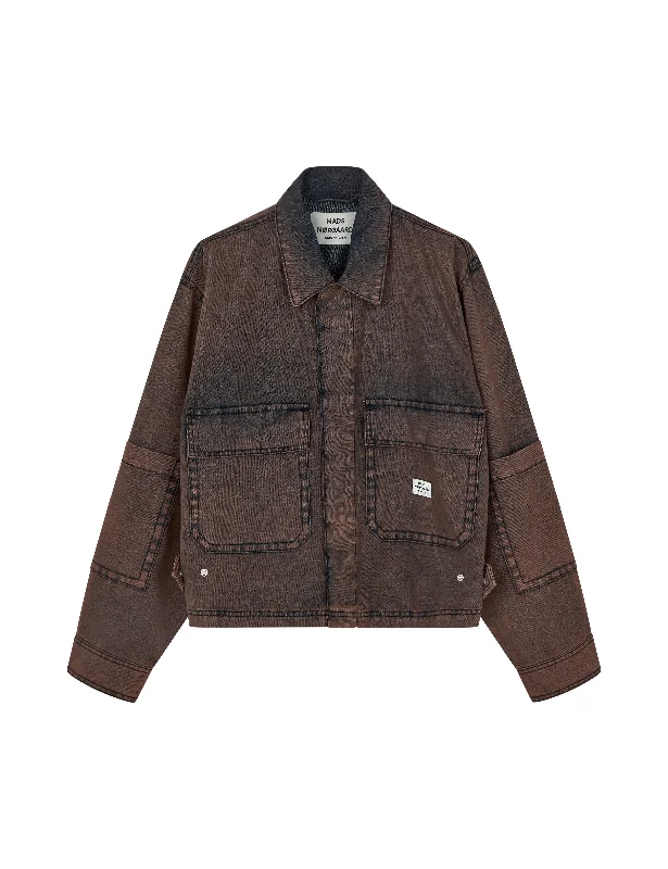 Ripped Denim Top for a Rebellious Fashion Statement Soft Denim Soleil Jacket, Brown