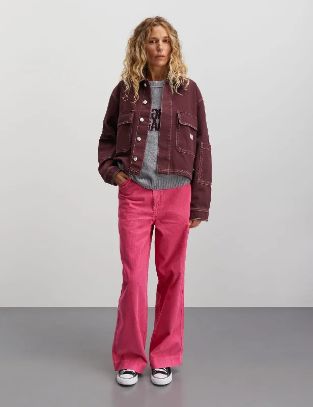 Embroidered Denim Top with Intricate Patterns Soil Denim Soleil Jacket, Sassafras