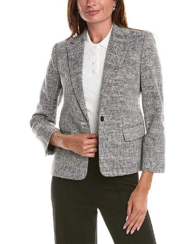 Oversized Women's Printed Blazers in Animal Patterns for a Statement Piece Theory Canvas Tweed Blazer Oversized Women's Printed Blazers in Animal Patterns for a Statement Piece Theory Canvas Tweed Blazer