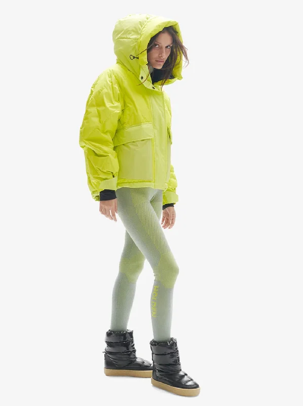 kids' waterproof down coat with adjustable hood​ W ALPINE PUFFER - Mineral Yellow
